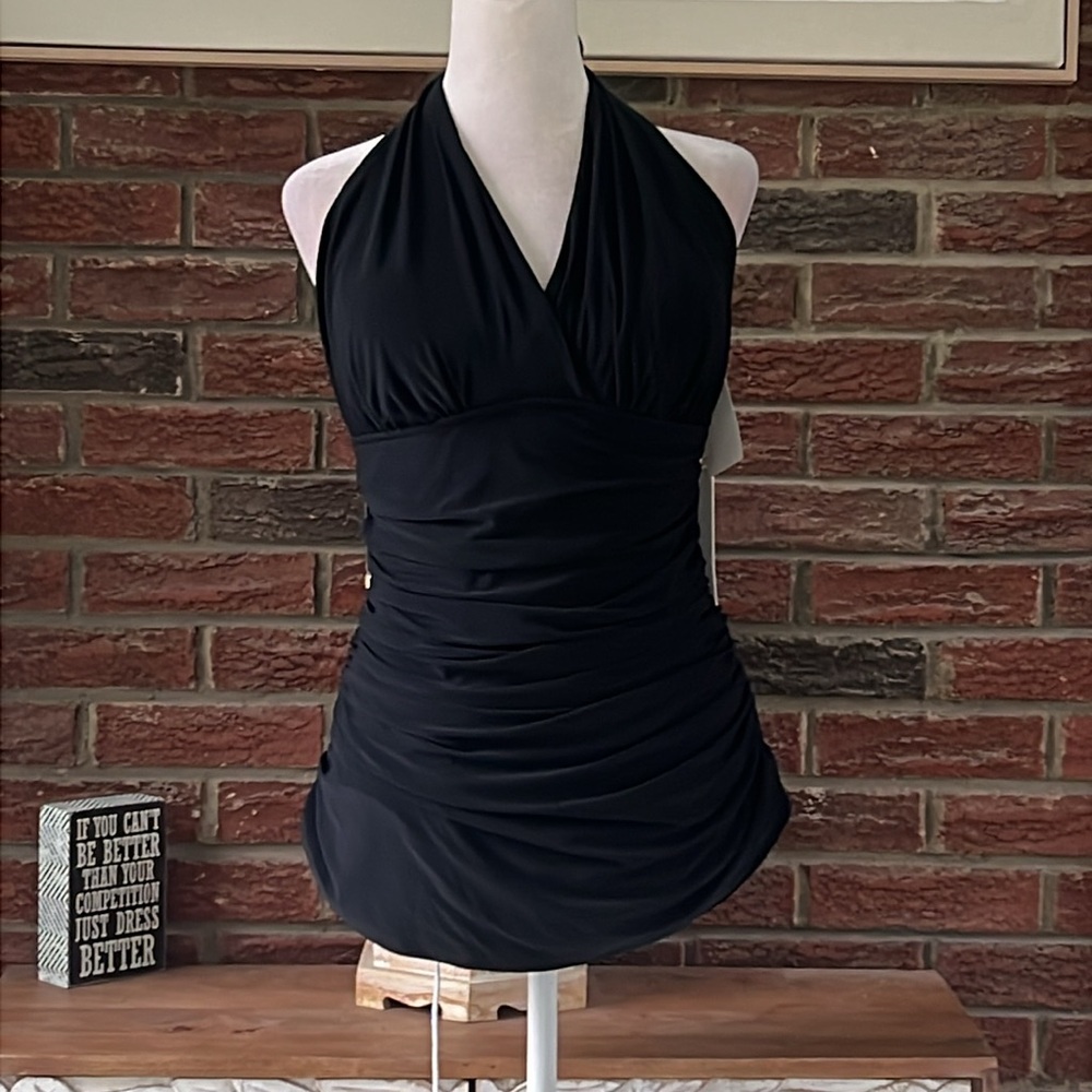 Magicsuit Yvonne Solid One-Piece Swimdress NWT Size 10DD - Picture 5 of 10